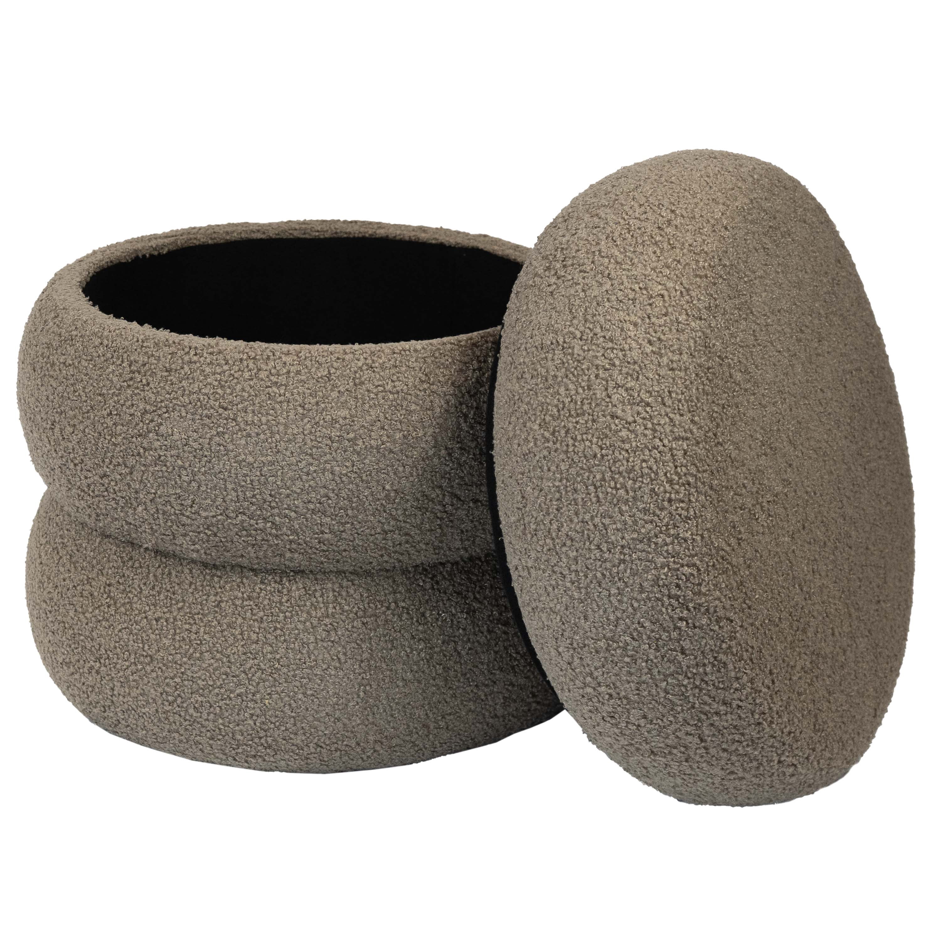 Mainstays Boucle Cloud Storage Ottoman, Taupe