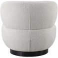 thumbnail image 3 of Maklaine Contemporary Soft Rich Cream Boucle Fabric Accent Chair, 3 of 7
