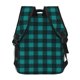 thumbnail image 4 of Easygdp Teal On Black Plaid Mochila Ergonómica Versátil para Laptop - Múltiples Bolsillos, Correas Ajustables, Unisex para Escuela, Viajes y Actividades al Aire Libre-One Size, 4 of 5