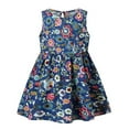 thumbnail image 1 of HNMKIU Robes pour Filles Robe Décontractée Confortable à Motif Floral pour le Quotidien Enfants de 1 à 15 Ans Tenue d'Été Stylée, 1 of 3