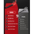 thumbnail image 4 of 650 CFM 160 MPH Cordless Leaf Blower, 26000 RPM Brushless Motor, 4-Speed + Turbo Mode, Lock-On Switch, 2-Piece Tube, for Milwaukee M18 Battery (Battery Not Included), 4 of 10