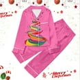 thumbnail image 2 of WEAIXIMIUNG Children's Christmas Print Long Sleeve Trousers Cardigan Children's Pyjamas Two Sets 9-10 Years, 2 of 4