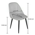 thumbnail image 2 of GIA Design Group Retro Armless Upholstered Dining Chairs with Vegan Leather, off-Gray, Set of 4, 2 of 6