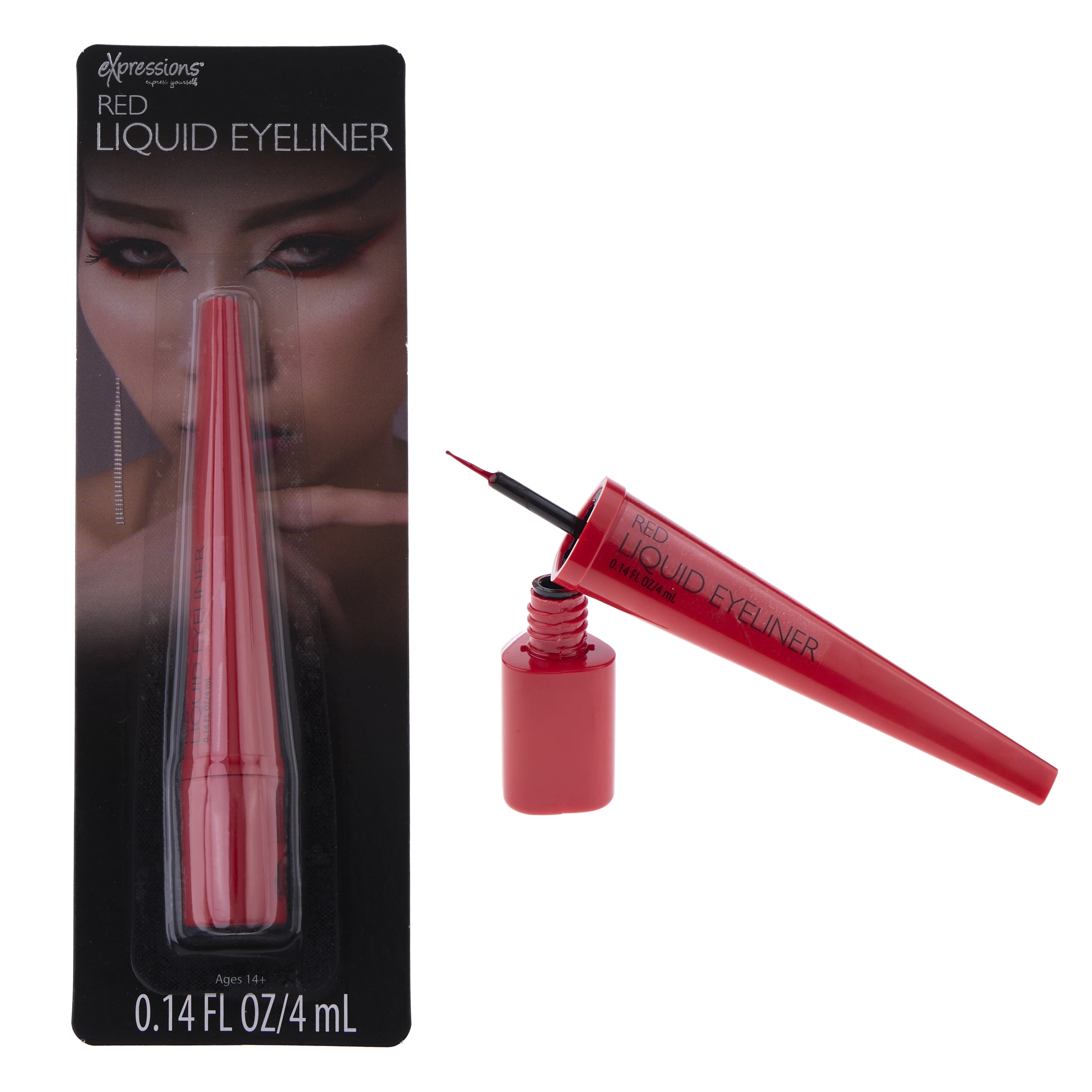 Expressions Precision Liquid Eyeliner for Costume Makeup - Red