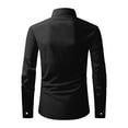 thumbnail image 4 of NLLSHGJ T-Shirts Graphiques pour Hommes Mode Carnaval Imprimé Numérique 3D Manches Longues Chemise à Boutons Col Rabattu Chandails en Molleton pour Hommes T-Shirts pour Hommes Violet Blanc, 4 of 5