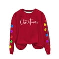 thumbnail image 4 of Mifsaly Ugly Christmas Sweatshirt for Women 2025 Merry Xmas Print Fleece Pullover Tops Holiday Crewneck Long Sleeve Shirts Oversized Family Party T-Shirts Festival Funny Gifts, 4 of 9