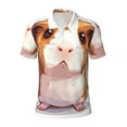 thumbnail image 2 of Daiia Cartoon Guinea Pig Pattern Men’s Polo Shirts,Solid Deck Shirt,Classic Fit, Breathable Cotton Polo for Casual and Sport Wear-Medium, 2 of 7