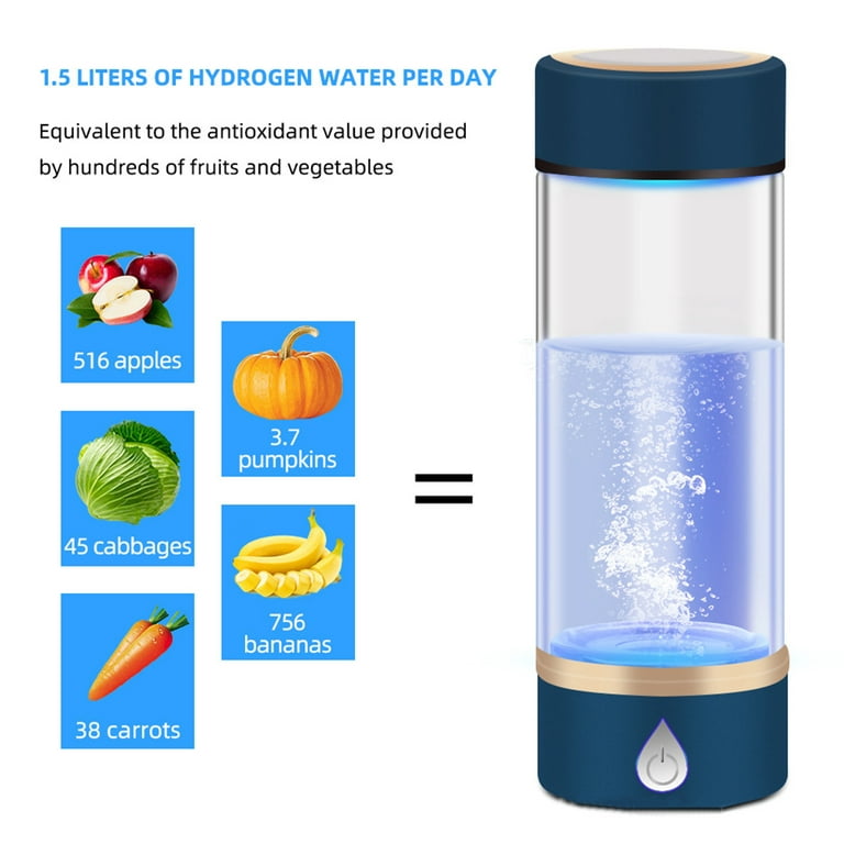 Nilkanth - Portable Hydrogen Water Bottle Generator, Rechargeable Water  Machine With Glass Bottle