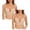 Beige 2PCS, variant on 2PCS Bras for Women Pack V Low Cut Large Open Back U Shaped Seamless Underwear Small Chest Gathered Sagging Bra without Steel Ring Size 34