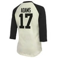 thumbnail image 3 of Women's Majestic Threads Davante Adams Cream/Black Las Vegas Raiders Player Raglan Name & Number Fitted 3/4-Sleeve, 3 of 3