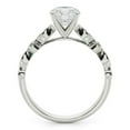 thumbnail image 2 of Lina Jewel 2.13 Ct Round Cut Diamond Solitaire with Accent Rings - 14K White Gold Plated Engagement Proposal Ring - Lab-Created Diamond Wedding Rings - Solitaire Rings for Women's Special Occasions, 2 of 5