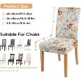 thumbnail image 4 of Fall Chair Covers Set of 4,Thanksgiving Dining Stretch Removable Protector,Autumn Brown Blue Watercolor Leaves Chair Back Covers Farmhouse Decor,Colorful Seat Slipcovers for Dining Room and Party, 4 of 6