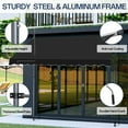 thumbnail image 4 of IVV Manual Retractable Awning 118.1"D x 59.1"W, Outdoor Patio Awning 78-118in Height Adjustable, UV 50+ Protection, No Drilling Awings for Backyard (Black), 4 of 7