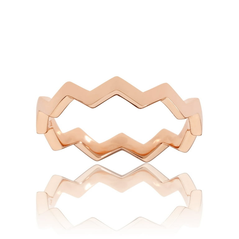 Polished sale zigzag ring