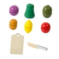 thumbnail image 4 of Juguetes de madera para cortar frutas y verduras, comida de juguete para niños y niñas de 1 a 3 años 8 piezas, 4 of 9