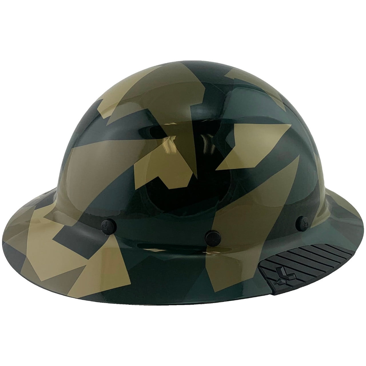 Lift Safety Actual Carbon Fiber Hard Hat - Full Brim Jungle Camo with Tote
