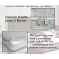 thumbnail image 4 of Microfiber 3 Pcs Zipper Fitted Sheet Full XL Size, Include 1 Zipper Fitted Sheet (54X80) 18"Inch Deep Pocket With 2 Pillowcase (20X30) Soft and Easy to Put - Silver Grey Color, 4 of 9