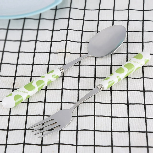 Baby Cutlery, Asixx 2 PCS Stainless Steel Fork And Spoon With Box For Kids Flatware Tableware