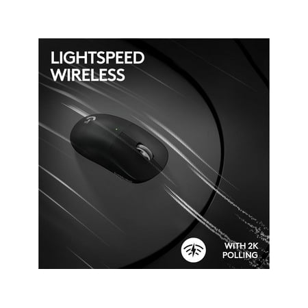 Logitech - G PRO X SUPERLIGHT 2 LIGHTSPEED Lightweight Wireless Optical Gaming Mouse with HERO 32K DPI Sensor - Black