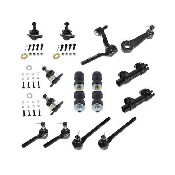 Front Ball Joint Tie Rod Pitman Idler Arm Kit 14 Piece - Compatible with 1998 - 2005 Chevy Blazer 4WD 1999 2000 2001 2002 2003 2004