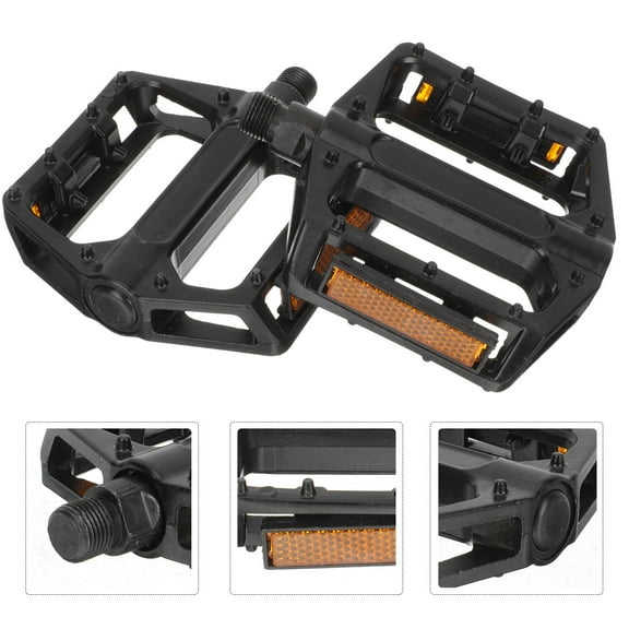 Masteelf Flat Pedals Easy to Install Pedals 12.4x10cm Black