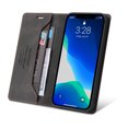 thumbnail image 2 of Wallet Case for iPhone 13 Pro, PU Leather Magnetic Closure Folio Flip Case with Kickstand Credit Card Holders Slots Shockproof TPU Inner Shell Phone Cover for iPhone 13 Pro (6.1inch),Black, 2 of 12