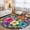 Blue, variant on Tropical Botanical Washable Area Rug 2 x 3 ft Gradient Fantasy Palm Leaf Fern Leaf Soft Non Slip Rugs Stain Repellent Indoor Felt Carpet for Living Dining Room Bedroom Home Office