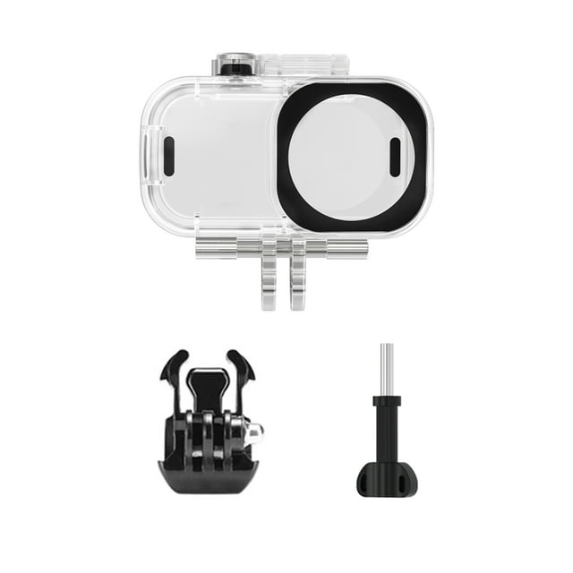45M Waterproof Protective Shell for DJI Osmo Nano, Transparent Tempered Glass PC Camera Cover with Adapter Base, Underwater Photography Accessory