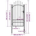thumbnail image 5 of vidaXL Silver Steel Fence Gate with Metal Fence Post for Outdoor Patio Lawn, 5 of 35