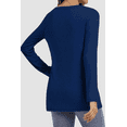 thumbnail image 4 of Fantaslook V Neck T Shirts for Women Long Sleeve Tops Solid Color Tee Casual Shirts, 4 of 8