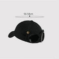 thumbnail image 7 of New Aviator Hat Summer Personality Glasses Baseball Cap Female Unisex Sunglasses Male Cap  Boys Cap Baseball Cap with Goggles for Men and Women, Vintage Washed Classic Baseball Hat Cap with Glasses, 7 of 7