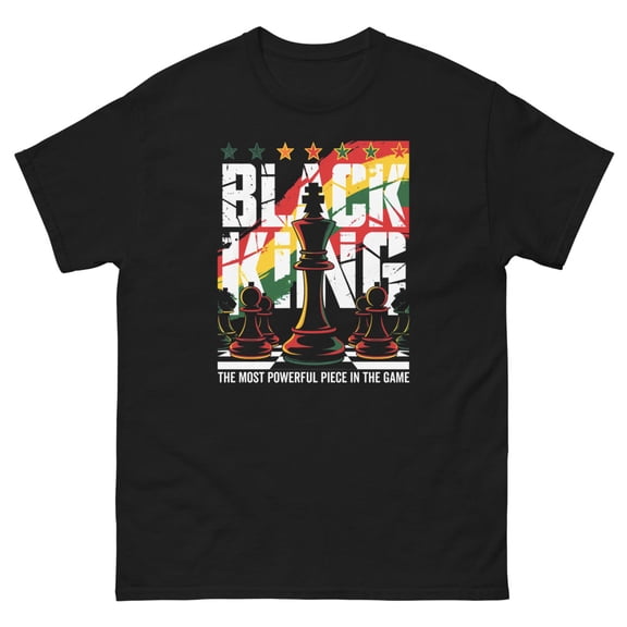 Black King Black History Month Juneteenth African American Graphic classic tee (Black, S)