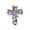 Easter Decorations - Purple, variant on Artificial Floral Cross Wreath for Christian Easter Decor, 17.7 Inch Hanging Tulip Wreath for Front Door Wall Easter Decorations, Ribbon Spring Wreath for Wedding Easter