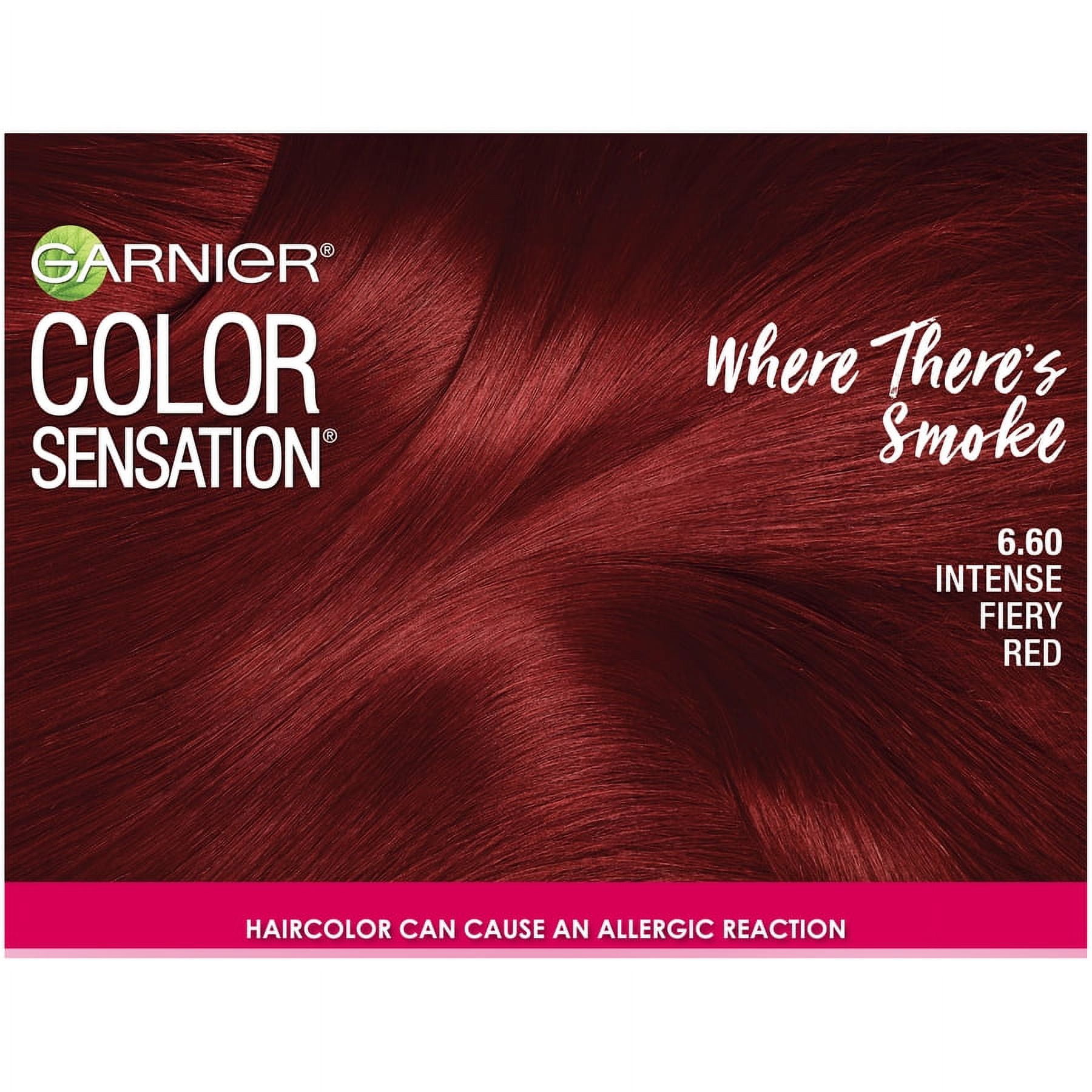 Garnier Color Sensation Hair Color Cream, 6.60 Where There'S Smoke Intense Fiery Red