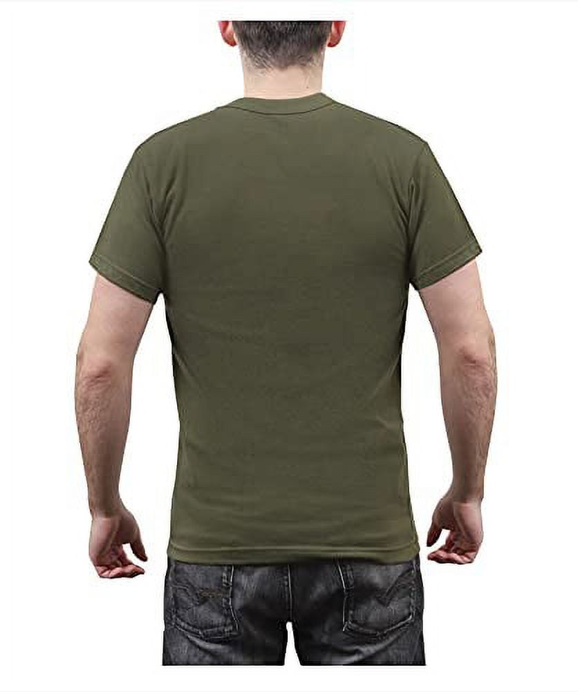 Rothco Solid Color T-Shirt with Cotton / Polyester Blend,Olive
