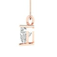 thumbnail image 3 of 2 cctw Simulated Diamond Rose Gold Plated Pendant with 18" Box Chain (8mm, Heart Cut), 3 of 6