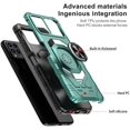 thumbnail image 7 of Compatible for T-Mobile REVVL 6 Pro 5G Case with Tempered Glass Screen Protector [Military Grade] Ring Car Magnetic Mount Kickstand Shockproof Phone Cover - Teal, 7 of 7