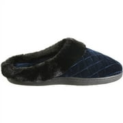 Isotoner Women’s Waffle Knit Helena Thong Slipper, Black, Small/(6.5-7)