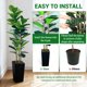 thumbnail image 5 of 5 ft de altura artificial qinye banyan tree con negra planter fake tree con natural wood trunk para indoor oficina sala de estar home decor featuring faux ficus tree y fake moss, 5 of 8