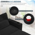 thumbnail image 2 of Lunale Oversized Lounge Chair & Ottoman Set - 45.5" Cloud Corduroy Accent Armchair with USB/Cup Holder for Modern Living/Bedroom, Black, 2 of 8