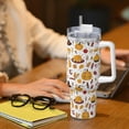 thumbnail image 6 of Lsque Thanksgiving Pattern 40 OZ Ice Bully Cup with Handle and Straw, Double Wall Stainless Steel Tumbler Travel Coffee Cup with Lid for Christmas Present, 6 of 8
