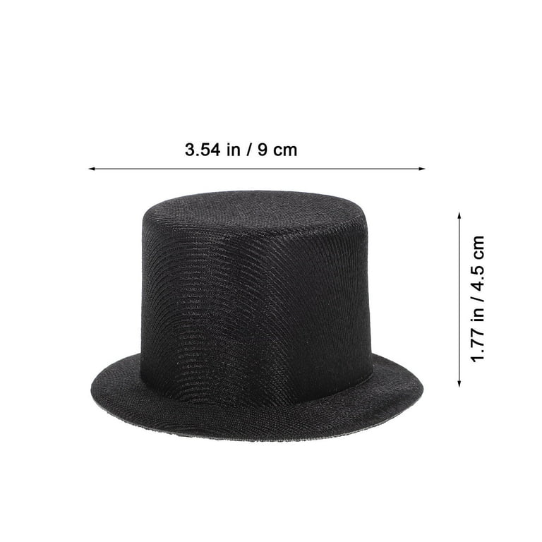 4Pcs Mini Cylinder Hats Small Top Hat Decorative Snowman Hat Cap