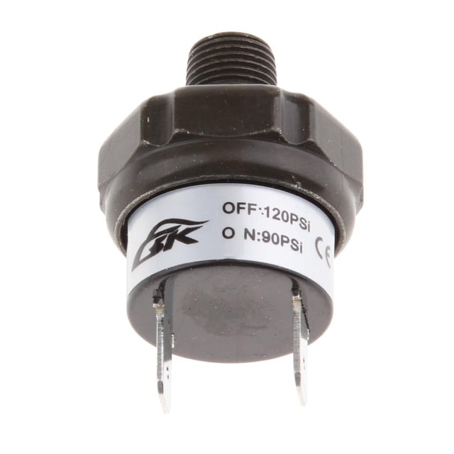 Interruptor de control de presión de bomba de bocina NPT1/8" 90-120PSI Válvula de compresor de aire NPT 90-120PSI Zulema Interruptor de control de presión de aire