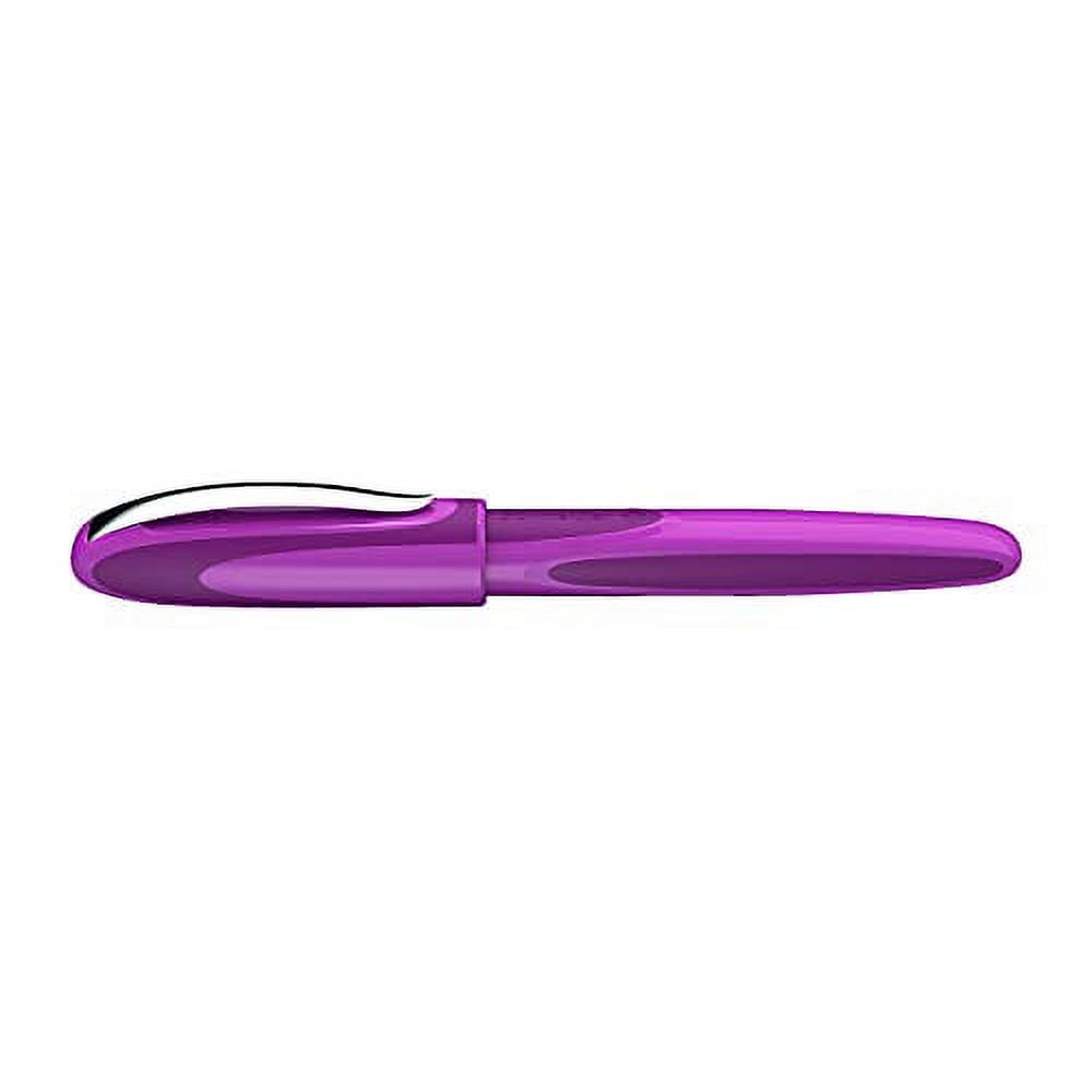 Schneider Ray Fountain Pen M (Medium), Refillable, Boysenberry Barrel, Royal Blue Erasable Ink Cartridge, Pack of 1 Pen (168209)