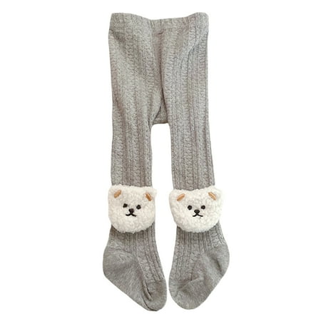 

LSFYSZD Kids Girls Pantyhose Elastic Waist Cartoon Bear Stockings Slim Fit Fall Casual Socks Tights