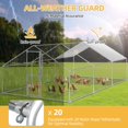 thumbnail image 5 of DWVO Extra Large Metal Chicken Coop Walkin Poultry Cage Hen Run House Rabbits Habitat Cage Spire Shaped Coops - 19.7 x 9.8 x 6.4 ft, 5 of 9