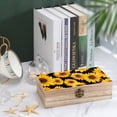 thumbnail image 4 of 7.9×2.3 In Wooden Boxes Durable Easy To Use Dustproof Prevent Slippery Delicate And Cabinet Sunflower, 4 of 8