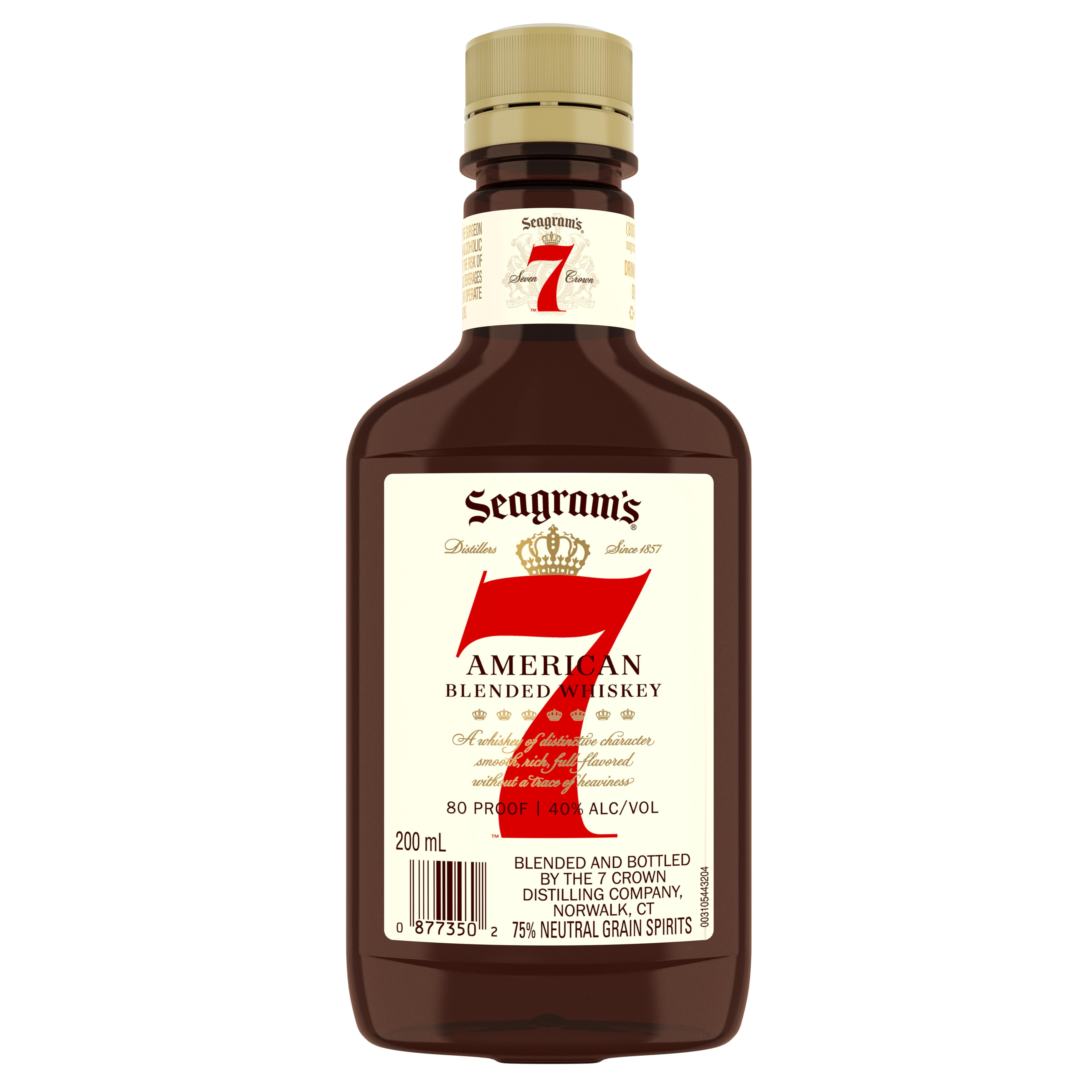 Seagram's 7 Crown American Blended Whiskey, 200 mL (80 Proof) Walmart