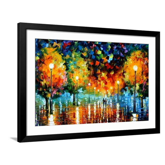 Art.com Storm Of Happiness Art Print by Leonid Afremov, Black Frame Wall Art, 44" x 32"