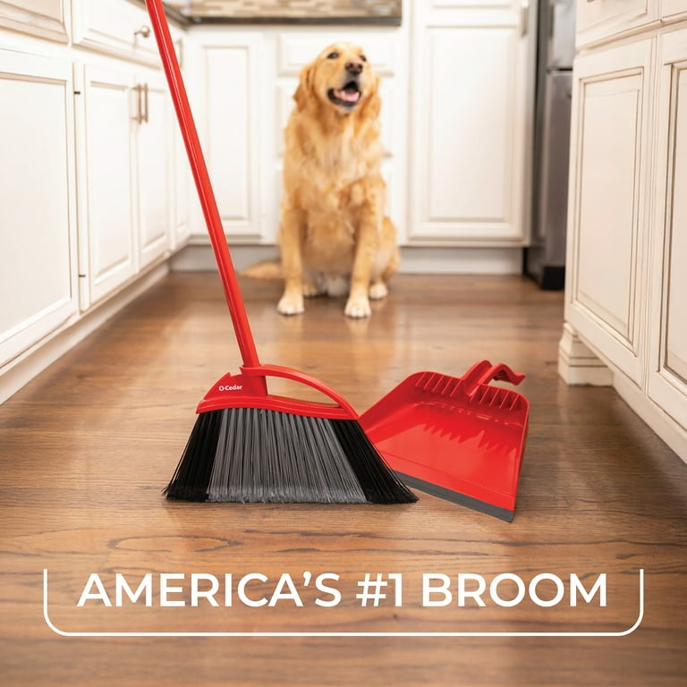 O-Cedar Pet Pro Power Corner Broom with Advanced Step-on Dust Pan